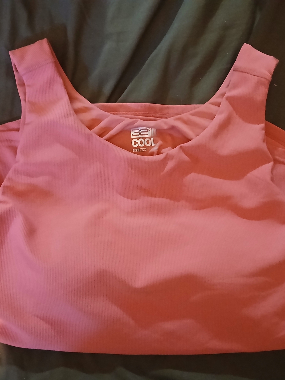 32 Degrees Rose Pink Ribbed Scoop Neck Tank